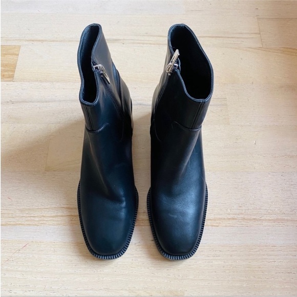 Via Spiga genuine Leather ankle booties with block heel NEW - Picture 3 of 6